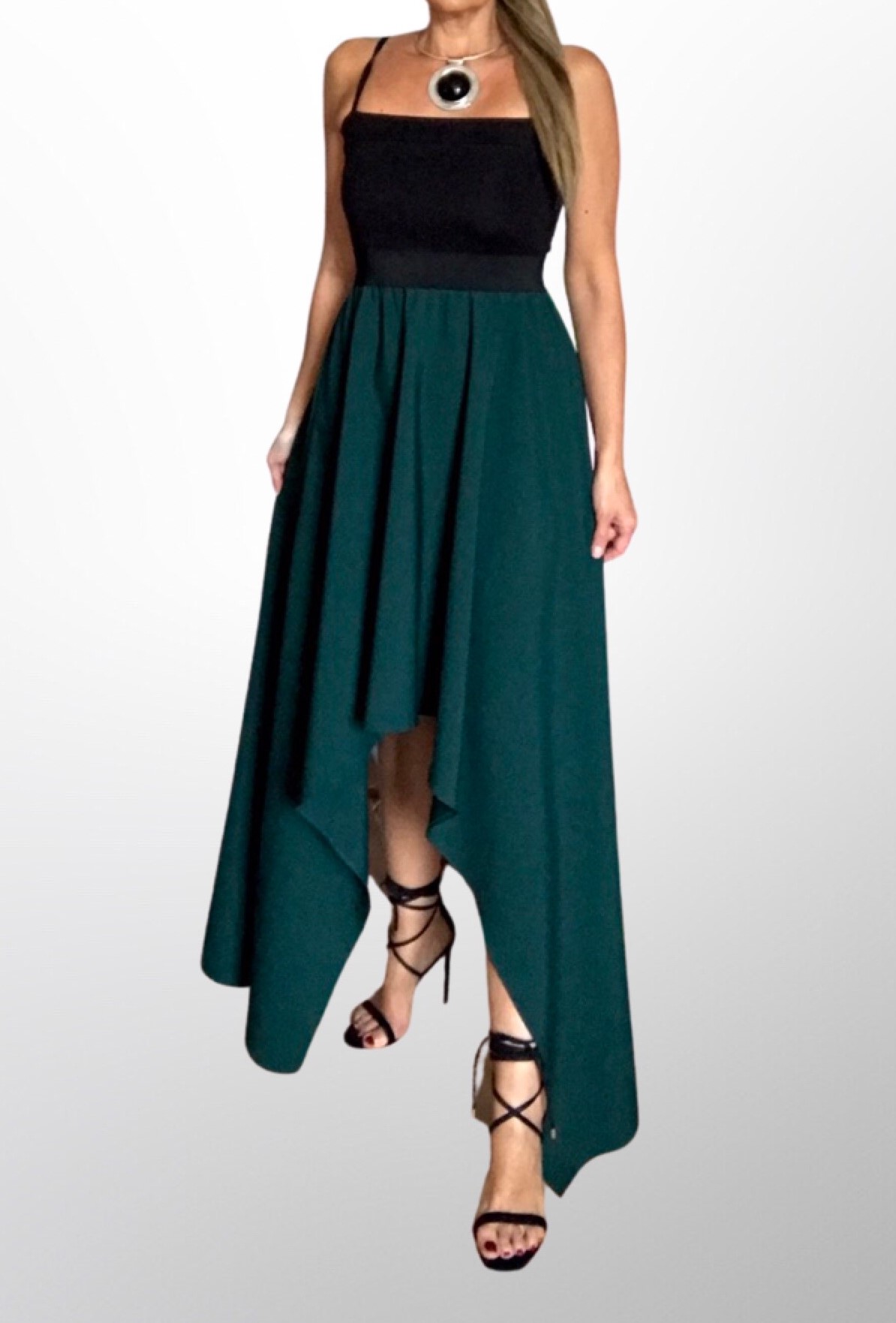 Dlouhé asymetrické šaty BOROS DR-L-AS06